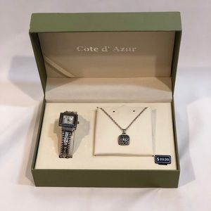 NEW Cote d’ Azur Watch and Necklace Set